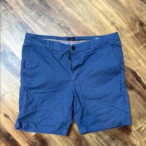 Ben Sherman Blue Flat Front Shorts Casual Style